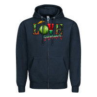 Navy love summer Zipper Hoodie - CowhideDigitalArt