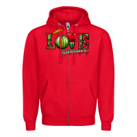 Red love summer Zipper Hoodie - CowhideDigitalArt