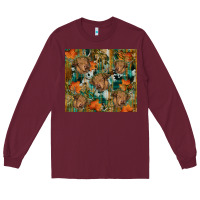 Burgundy fall cowhide highland cow tumbler Long Sleeve Tee - RanaPortraitStore