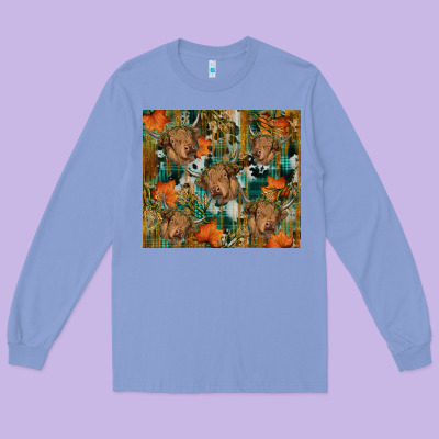Fall Cowhide Highland Cow Tumbler Long Sleeve Tee Designed By Ranaportraitstore