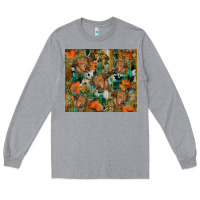 Heather Grey fall cowhide highland cow tumbler Long Sleeve Tee - RanaPortraitStore