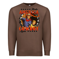 Chestnut make america cowboy again Premium Sweatshirt - AdoDesignShop
