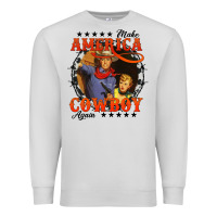 Dove Grey make america cowboy again Premium Sweatshirt - AdoDesignShop