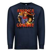 Navy make america cowboy again Premium Sweatshirt - AdoDesignShop