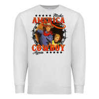 Oatmeal Heather make america cowboy again Premium Sweatshirt - AdoDesignShop