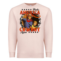 Pale Pink make america cowboy again Premium Sweatshirt - AdoDesignShop