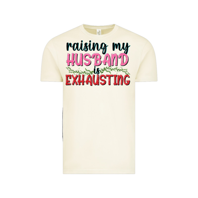 Raising My Husband Is Exhausting Vintage Tee by texasbilliewilder | Teevron
