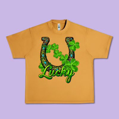 Urban Heavy Tee Lucky shamrock horseshoe