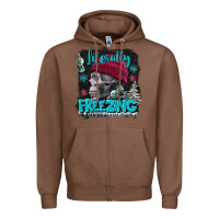 Chestnut literally freezing skull Zipper Hoodie - FaDigitalArtStudio