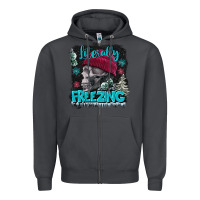 Smoke literally freezing skull Zipper Hoodie - FaDigitalArtStudio