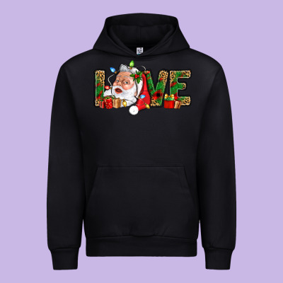 Love And Santa With Gift Boxes Urban Hoodie Designed By Bundleandbundleshop