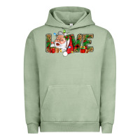 Pigment Oil Green Love And Santa With Gift Boxes Urban Hoodie - BundleAndBundleShop