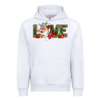 White Love And Santa With Gift Boxes Urban Hoodie - BundleAndBundleShop