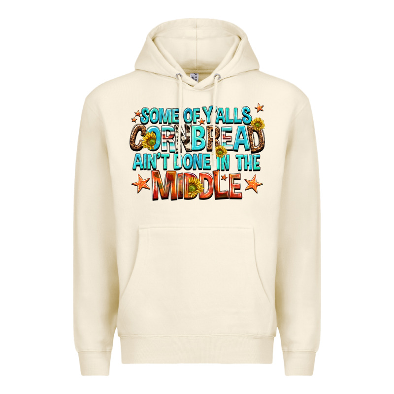 Some Of Yalls Cornbread Aint Done In The Middle Premium Hoodie by NancyCooperArtShop | Teevron