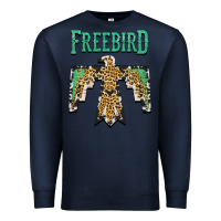 Navy freebird native american Premium Sweatshirt - AdoDesignShop