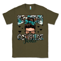 Army Green cowhide junkie messy bun Classic Tee - Zillion Design Studio