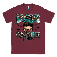 Burgundy cowhide junkie messy bun Classic Tee - Zillion Design Studio