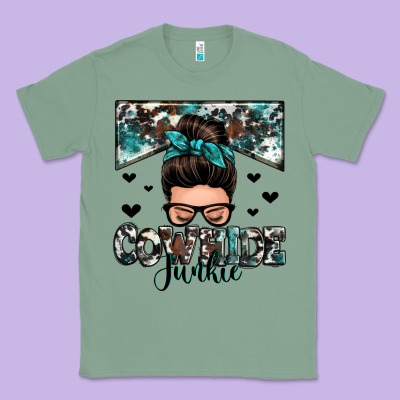 Cowhide Junkie Messy Bun Classic Tee Designed By Zillion Design Studio