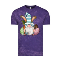 Cloud Purple Easter Bunny Gnomes with Egg and Carrot Vintage Tee - RanaPortraitStore