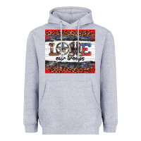 Heather Grey armed forces day love our troops Heavyweight Hoodie - Artiststas