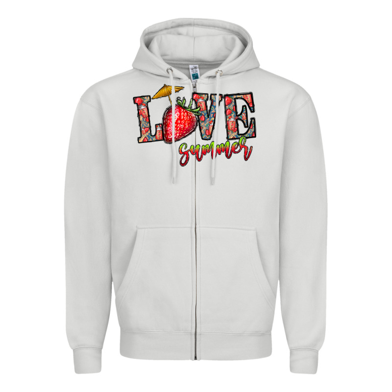 Love Summer Zipper Hoodie by CowhideDigitalArt | Teevron