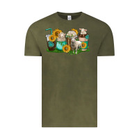 Vintage Olive Sheep coffee cups Vintage Tee - texasbilliewilder