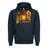 Navy hot mom summer Zipper Hoodie - HRA Design Shop