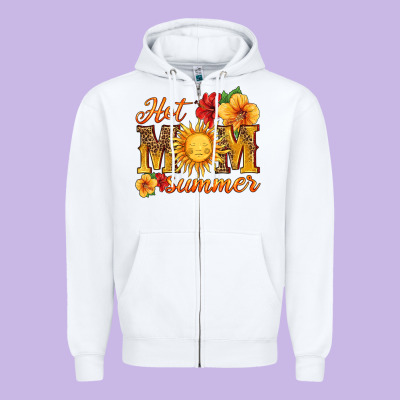 Hot Mom Summer Zipper Hoodie Designed By Hra Design Shop