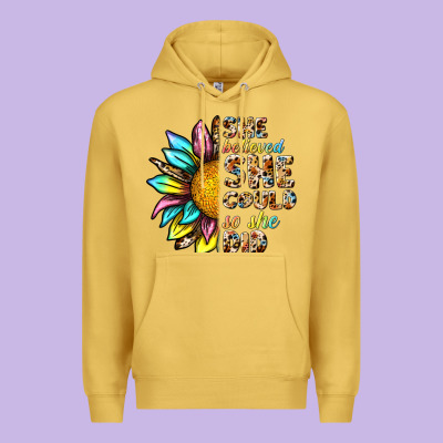 She Believed She Could So She Did Premium Hoodie Designed By Nancycooperartshop