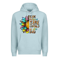 Blue Mist she believed she could so she did Premium Hoodie - NancyCooperArtShop