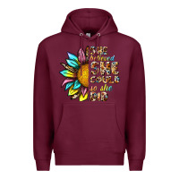 Burgundy she believed she could so she did Premium Hoodie - NancyCooperArtShop