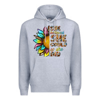 Heather Grey she believed she could so she did Premium Hoodie - NancyCooperArtShop