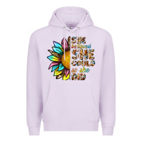 Lilac she believed she could so she did Premium Hoodie - NancyCooperArtShop