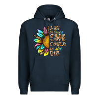 Navy she believed she could so she did Premium Hoodie - NancyCooperArtShop