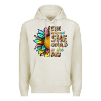 Oatmeal Heather she believed she could so she did Premium Hoodie - NancyCooperArtShop