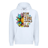 White she believed she could so she did Premium Hoodie - NancyCooperArtShop