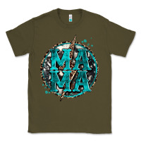 Army Green cowhide mama lighting bolt Classic Tee - Zillion Design Studio
