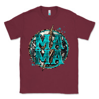Burgundy cowhide mama lighting bolt Classic Tee - Zillion Design Studio