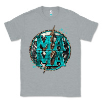 Heather Grey cowhide mama lighting bolt Classic Tee - Zillion Design Studio