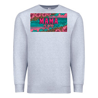 Heather Grey pink roses mama of girls license plate Premium Sweatshirt - Artiststas