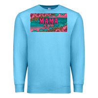 Ocean Blue pink roses mama of girls license plate Premium Sweatshirt - Artiststas