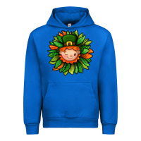 Cobalt St. Patricks Sunflower With Dwarf Urban Hoodie - BundleAndBundleShop