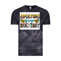 Cloud Black adulting is some bullshit Vintage Tee - texasbilliewilder