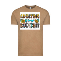 Vintage Coffee adulting is some bullshit Vintage Tee - texasbilliewilder