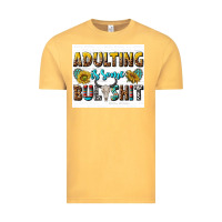 Vintage Mustard adulting is some bullshit Vintage Tee - texasbilliewilder