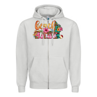 Dove Grey beach babe Zipper Hoodie - HRA Design Shop
