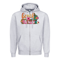Heather Grey beach babe Zipper Hoodie - HRA Design Shop