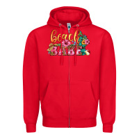 Red beach babe Zipper Hoodie - HRA Design Shop