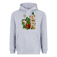 Heather Grey cocrtail martini and gift and snow Heavyweight Hoodie - AdoDesignShop