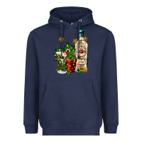 Navy cocrtail martini and gift and snow Heavyweight Hoodie - AdoDesignShop